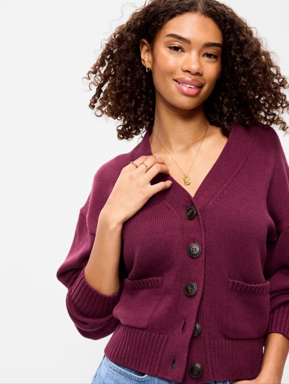 Seaside Cotton V-Neck Cardigan Sweater